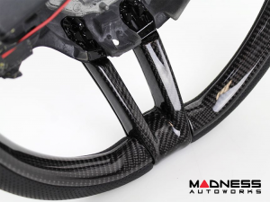 Alfa Romeo Giulia Steering Wheel - Carbon Fiber - w/ LED Functions - Alcantara - Non QV Models